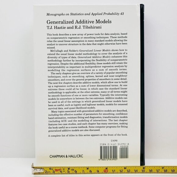 Generalized Additive Models Monographs Statistics Applied Probability 43 Book - Picture 2 of 11